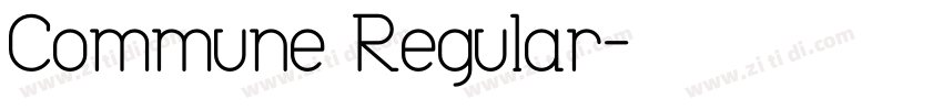 Commune Regular字体转换